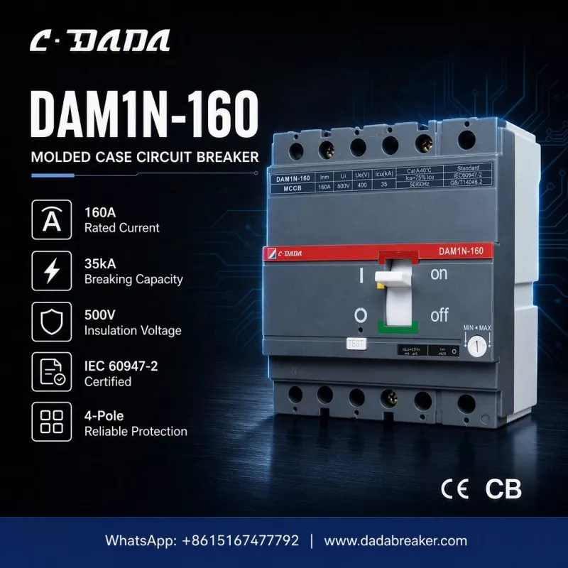 औद्योगिक नेटवर्कहरूको लागि सटीक सुरक्षा: C·DADA DAM1N-160 MCCB