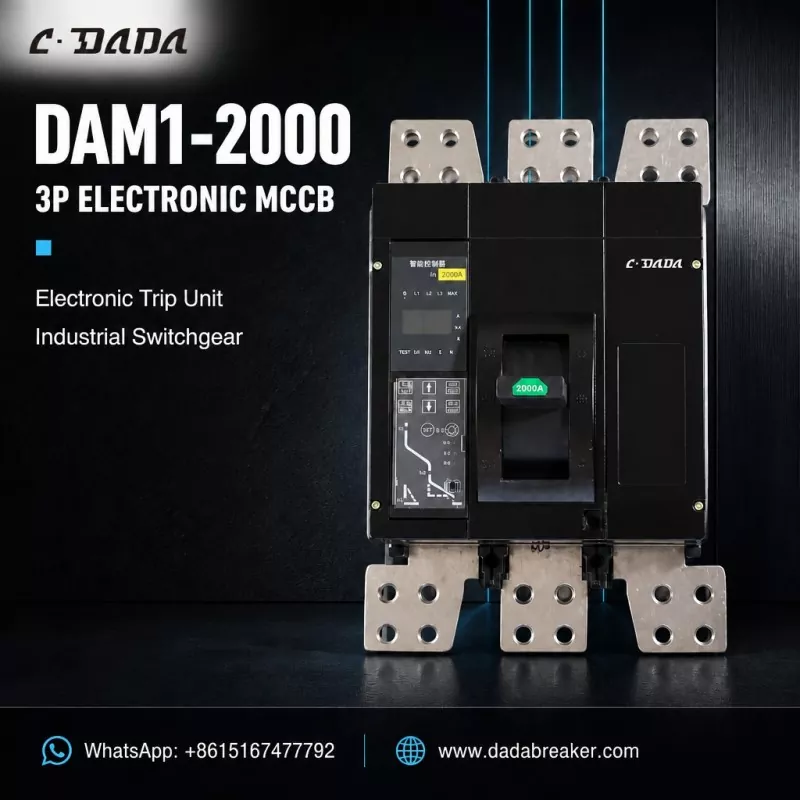 औद्योगिक स्विचगियरको लागि DAM1-2000 3P इलेक्ट्रोनिक MCCB | C·DADA इलेक्ट्रिक